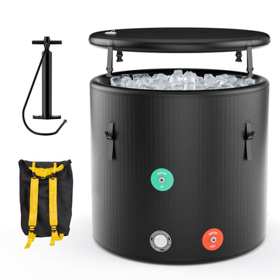 79 Gal Ice Bath Tub for Athletes, Inflatable Cold Plunge Tub w/Multiple Layered, Lid, PumpQuantumX Chargers