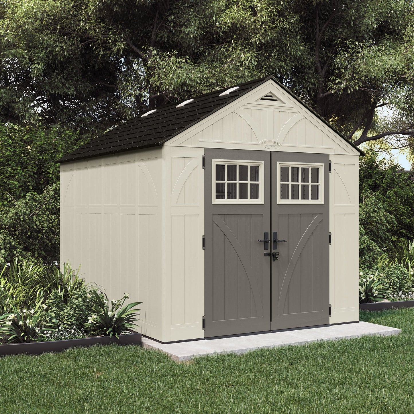 8 x 10 ft. Metal and Resin Storage Shed, VanillaQuantumX Chargers