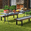 8ft Plastic Folding Table, 350 LBS Outdoor Heavy Duty Folding Tables with HDPE Tabletop, HandleQuantumX Chargers