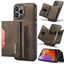 Executive Leather Wallet Case for iPhone-Brown