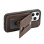 Premium Magnetic Leather Wallet iPhone Case Magsafe Compatible-Brown