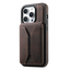 Premium Magnetic Leather Wallet iPhone Case Magsafe Compatible-Brown