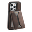 Premium Magnetic Leather Wallet iPhone Case Magsafe Compatible-Brown