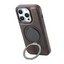 Premium Magnetic Leather Wallet iPhone Case Magsafe Compatible-Brown