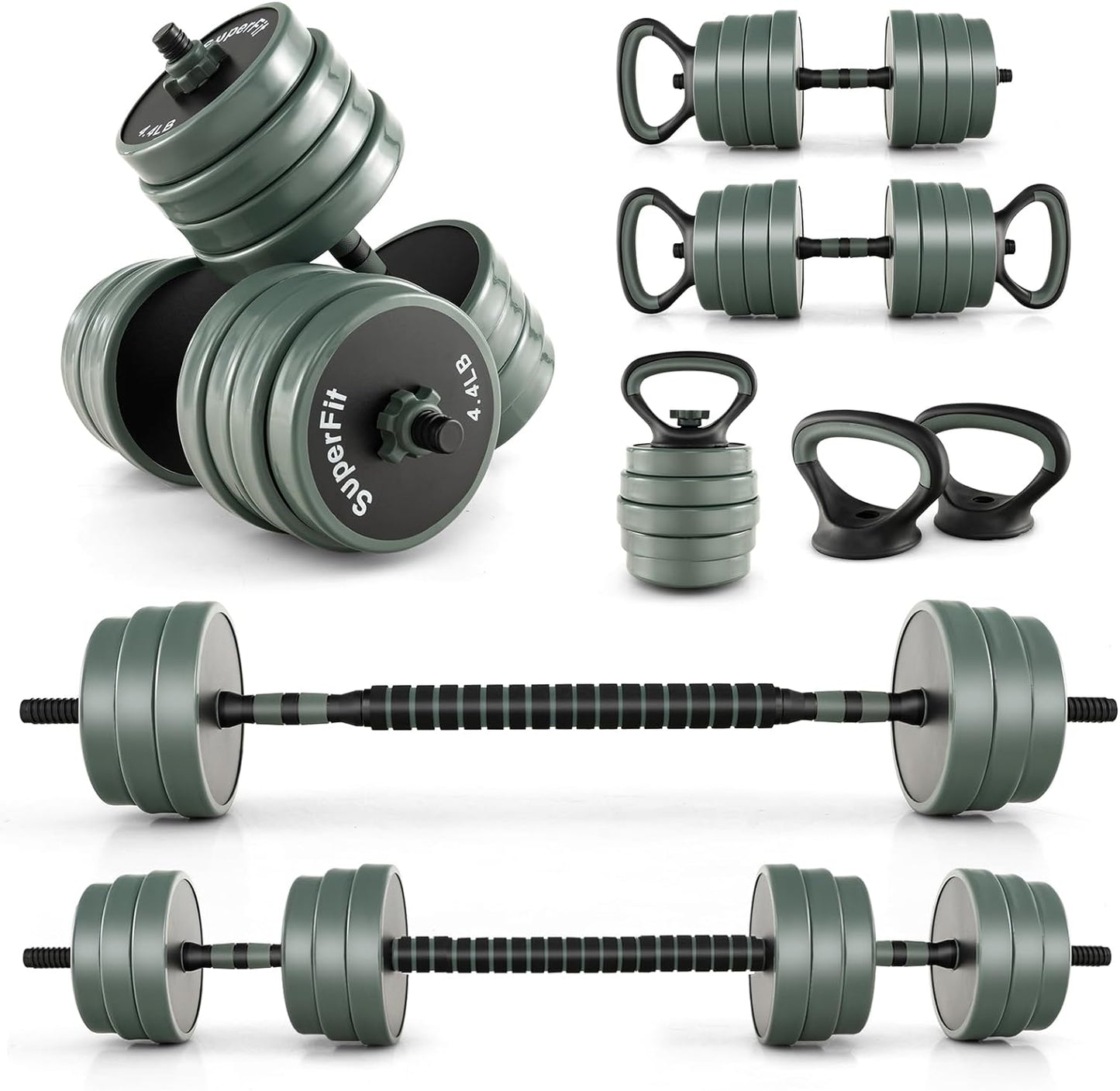 Adjustable Dumbbell Set, 92 LBS Free Weight Set w/ConnectorQuantumX Chargers