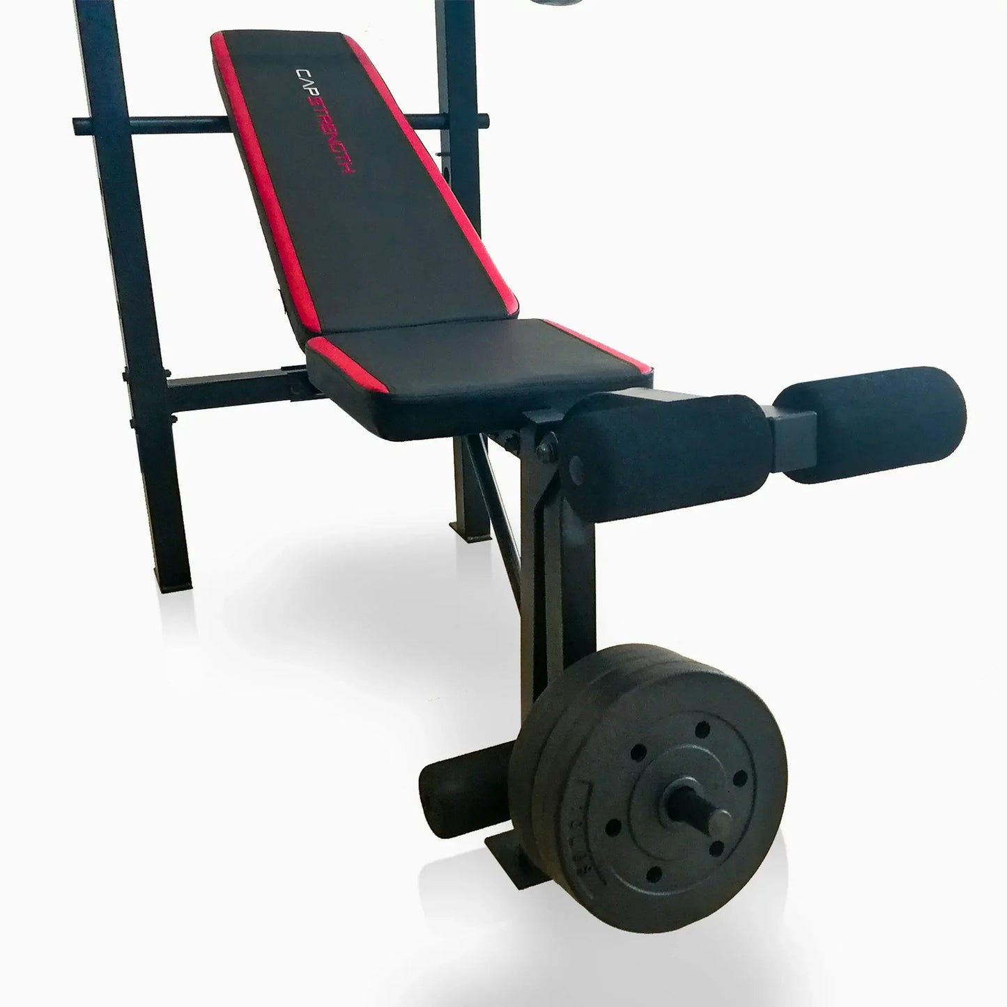 Adjustable Standard Combo Weight Bench with Rack and Leg Extension and 90 lb.QuantumX Chargers