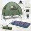 Camping Tent Cot, 5 - in - 1 Folding Camping Bed with Air Mattress, Pillow, Sleeping BagQuantumX Chargers