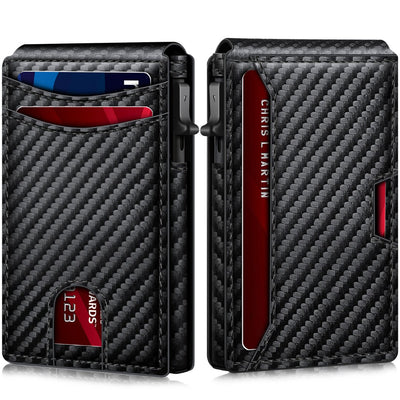 Carbon Fiber RFID - Blocking Tactical Wallet with Quick Access - CarbonQuantumX Chargers