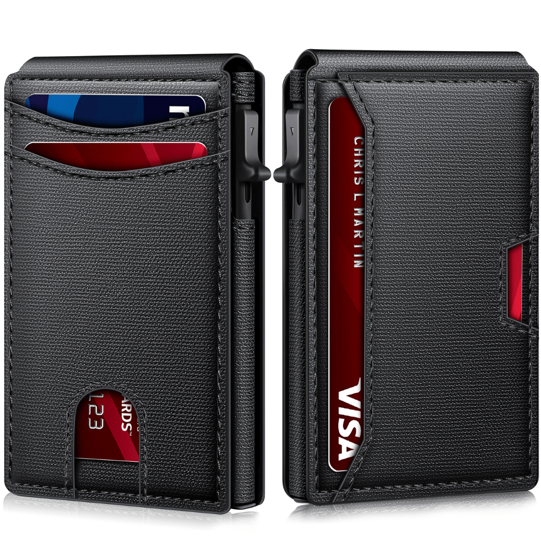 Carbon Fiber RFID - Blocking Tactical Wallet with Quick Access - DenimQuantumX Chargers