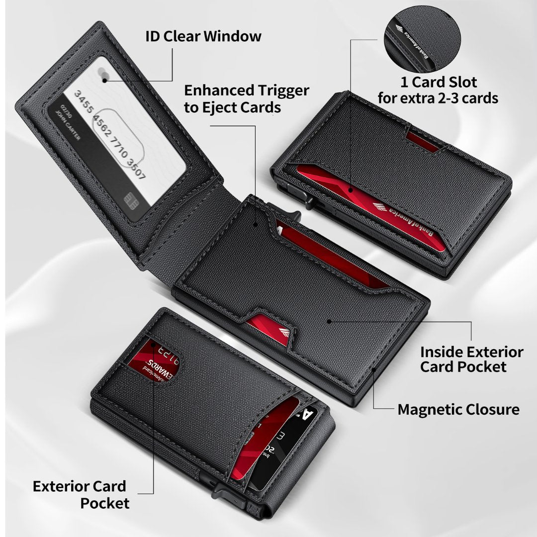 Carbon Fiber RFID - Blocking Tactical Wallet with Quick Access - DenimQuantumX Chargers