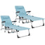 Chaise Lounge Chair, Folding Outdoor Patio Lounger with Cup Holder & Detachable HeadrestQuantumX Chargers