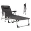 Chaise Lounge Chair, Folding Outdoor Patio Lounger with Cup Holder & Detachable HeadrestQuantumX Chargers