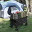 Collapsible Wagon Cart, Foldable Heavy Duty Utility Wagon with Adjustable HandleQuantumX Chargers