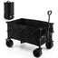 Collapsible Wagon Cart, Foldable Heavy Duty Utility Wagon with Adjustable HandleQuantumX Chargers