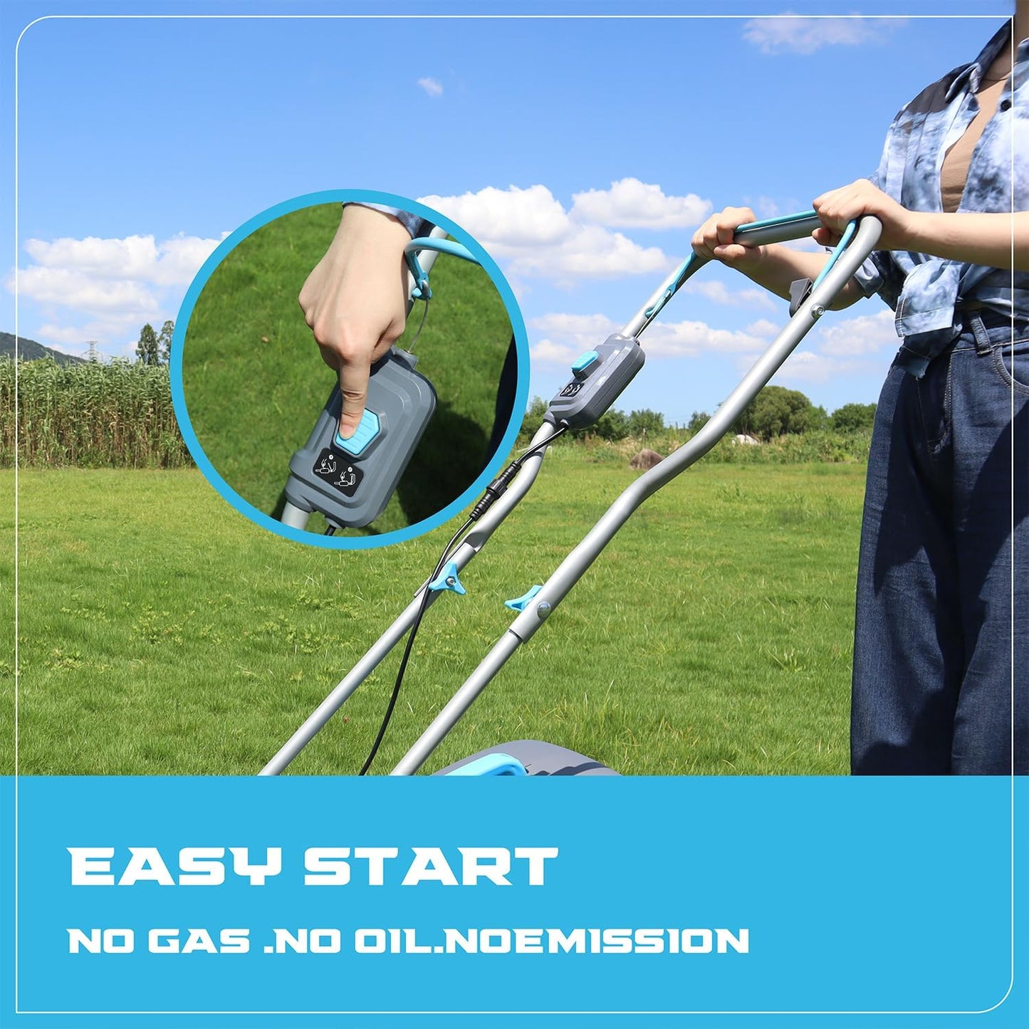 Cordless Lawn Mower, 15 - in Lawn Mowers Lightweight, 40V Lithium - ion Lawnmower w/Brushless Motor, 5 Cutting Heights Adjustable - Low Noise 2 in 1 Push MowerQuantumX Chargers