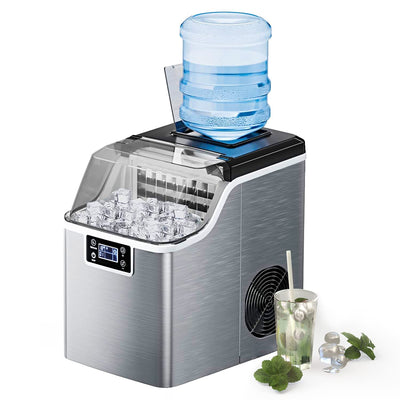 Countertop Ice Maker Machine, 45 Lbs/24H, 24 Pcs/13 Mins, 2 Ways to Add WaterQuantumX Chargers