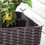 Dark Brown Wicker Raised Garden Bed Planter w/ Water IndicatorQuantumX Chargers