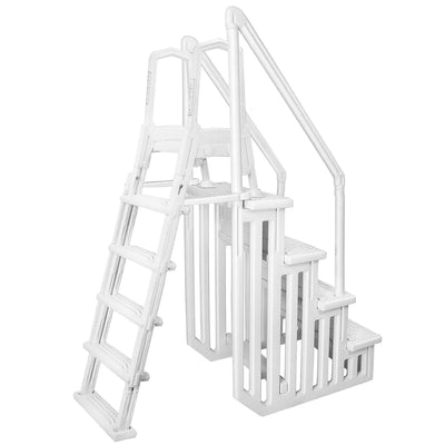 Deluxe A - Frame Above - Ground Swimming Pool Ladder Large Entry NonQuantumX Chargers