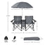Double Folding Picnic Chairs Umbrella Mini Table Beverage Holder Carrying BagQuantumX Chargers
