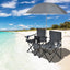 Double Folding Picnic Chairs Umbrella Mini Table Beverage Holder Carrying BagQuantumX Chargers