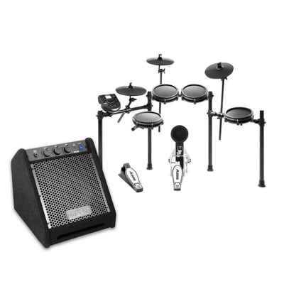 Electronic Drum Kit with DA25 Amp, Dual - Zone Snare, 8 Mesh Toms, 10 Cymbals, 25W AmpQuantumX Chargers