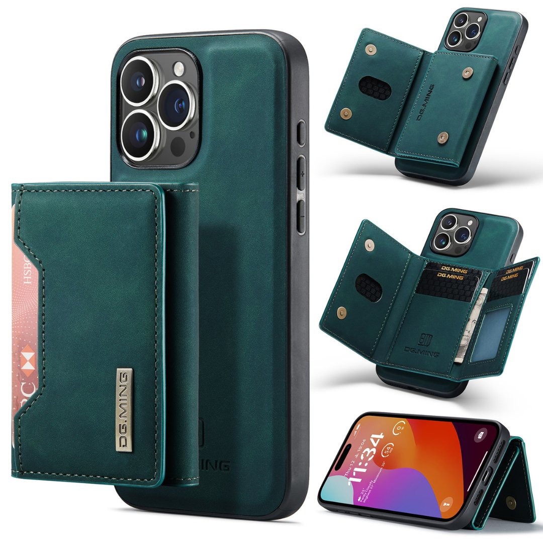 Executive Leather Wallet Case for iPhone - GreenQuantumX Chargers