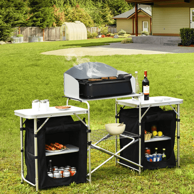 Folding Camping Kitchen Table with StorageQuantumX Chargers