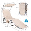 Folding Lounge Chair w/Shade Canopy and Storage PocketQuantumX Chargers