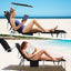 Folding Lounge Chair w/Shade Canopy and Storage PocketQuantumX Chargers
