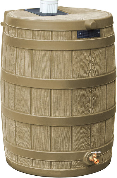 Good Ideas Rain Wizard 50 Gallon Plastic Outdoor Home Rain Barrel Water Storage CollectorQuantumX Chargers