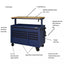 Heavy - Duty 52 in. 9 - Drawer Mobile Workbench with Adjustable - Height Solid Wood Top in Matte BlueQuantumX Chargers