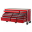 Heavy - Duty 72 in. W x 24 in. D 15 - Drawer Tool Chest Mobile Workbench with Stainless Steel Top and Dual Locks in RedQuantumX Chargers