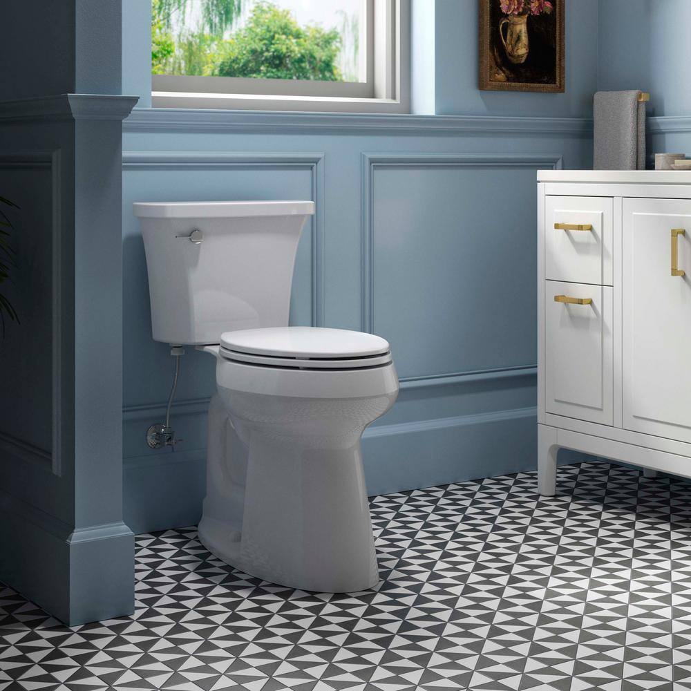 Highline Arc Extra Tall Elongated Toilet 1.28 GPF White with SeatQuantumX Chargers
