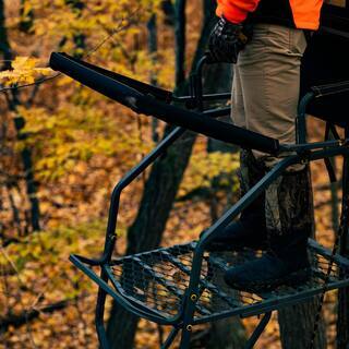Jumbo Jack Ladder Stand Adjustable Shooting Rail, Large Platform, Mesh SeatQuantumX Chargers