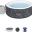 Large Round 2 to 4 Person Inflatable Hot Tub Portable Outdoor Spa with 120 AirJets and EnergySense Cover. GreyQuantumX Chargers