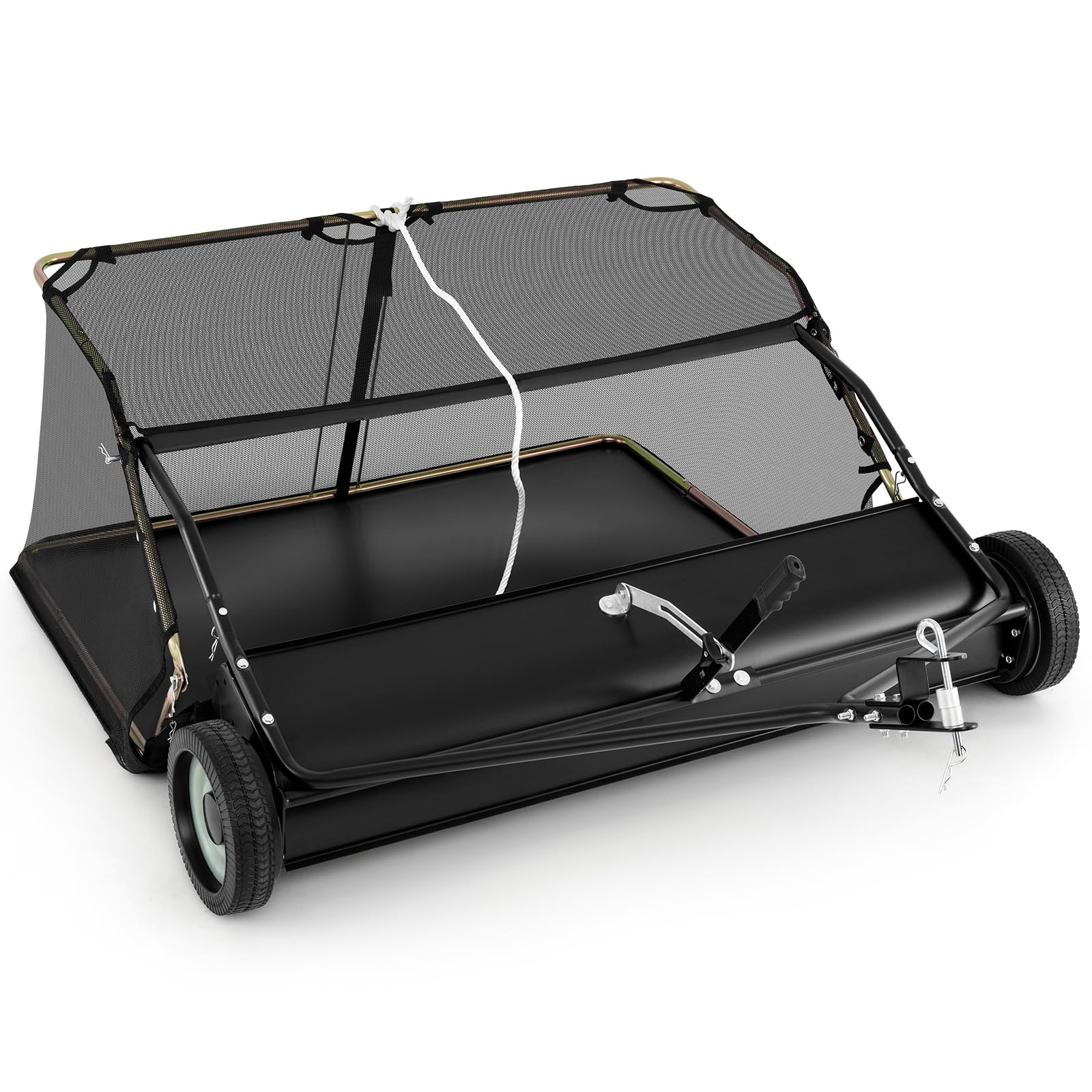 Lawn Sweeper Tow Behind with Large - Capacity Hopper BagQuantumX Chargers