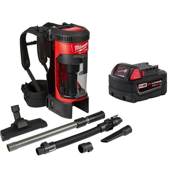 M18 FUEL 1 Gal. 18 - Volt Lithium - Ion Brushless Cordless 3 - in - 1 Backpack Vacuum W/ 5.0Ah BatteryQuantumX Chargers
