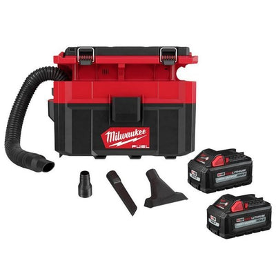 M18 FUEL PACKOUT 18 - Volt Lithium - Ion Cordless 2.5 Gal. Wet/Dry Vacuum with (2) M18 HIGH OUTPUT 6.0 Ah BatteriesQuantumX Chargers