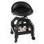 Mechanic Stool with Wheels, Adjustable Height Swivel Shop Stool Roller Seat with Tool TrayQuantumX Chargers