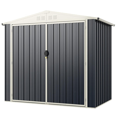 Metal Outdoor Storage Shed, Snap - on Structures for Efficient Assembly, All - Weather Color Steel Utility Storage HouseQuantumX Chargers