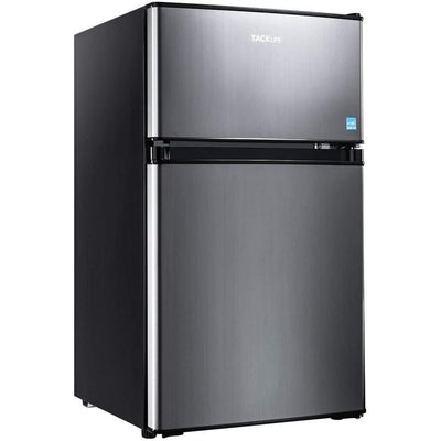 Mini Fridge with Freezer, 3.1 Cu.Ft Small Refrigerator, Compact Refrigerator with LED LightQuantumX Chargers