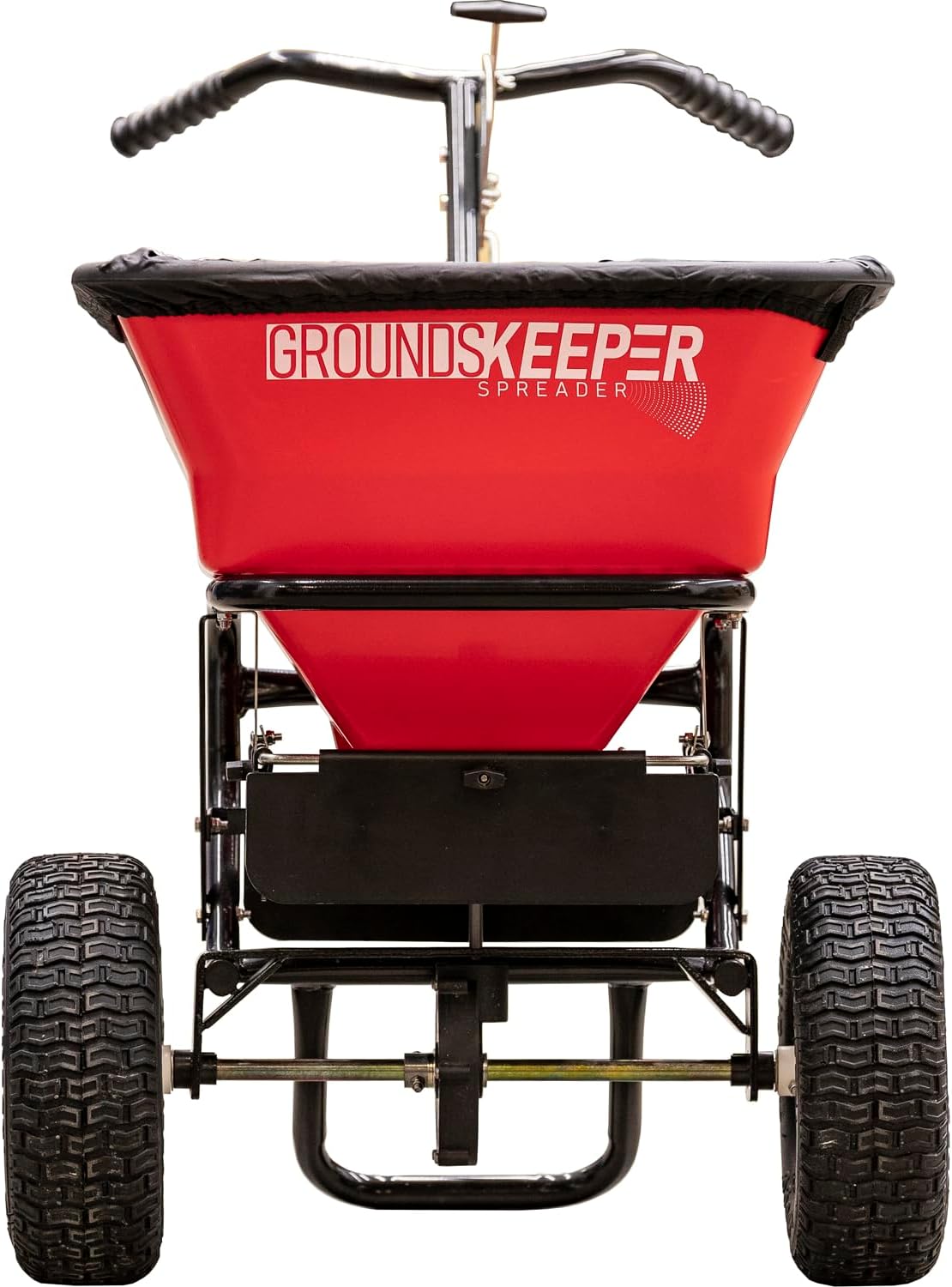 Multi - Purpose Walk Behind Push Spreader Grounds Keeper, 100 Pound Capacity, Multi Use Tool for Grass Seed, Salt, De - Icer, Fertilizer and SeedsQuantumX Chargers
