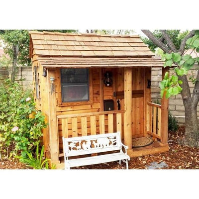 Outdoor Living Today Little Squirt 6 ft. Cedar Playhouse with Windows and Dutch DoorQuantumX Chargers