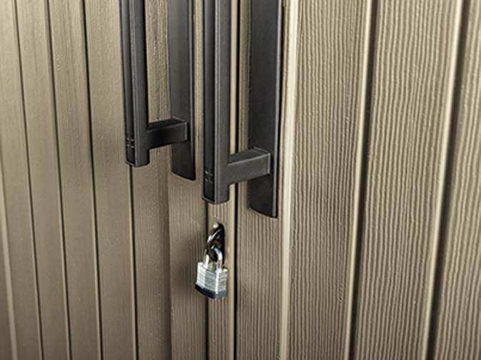 Outdoor Storage Shed, 52 Cu.Ft., Weather - Resistant, Lockable DoorsQuantumX Chargers