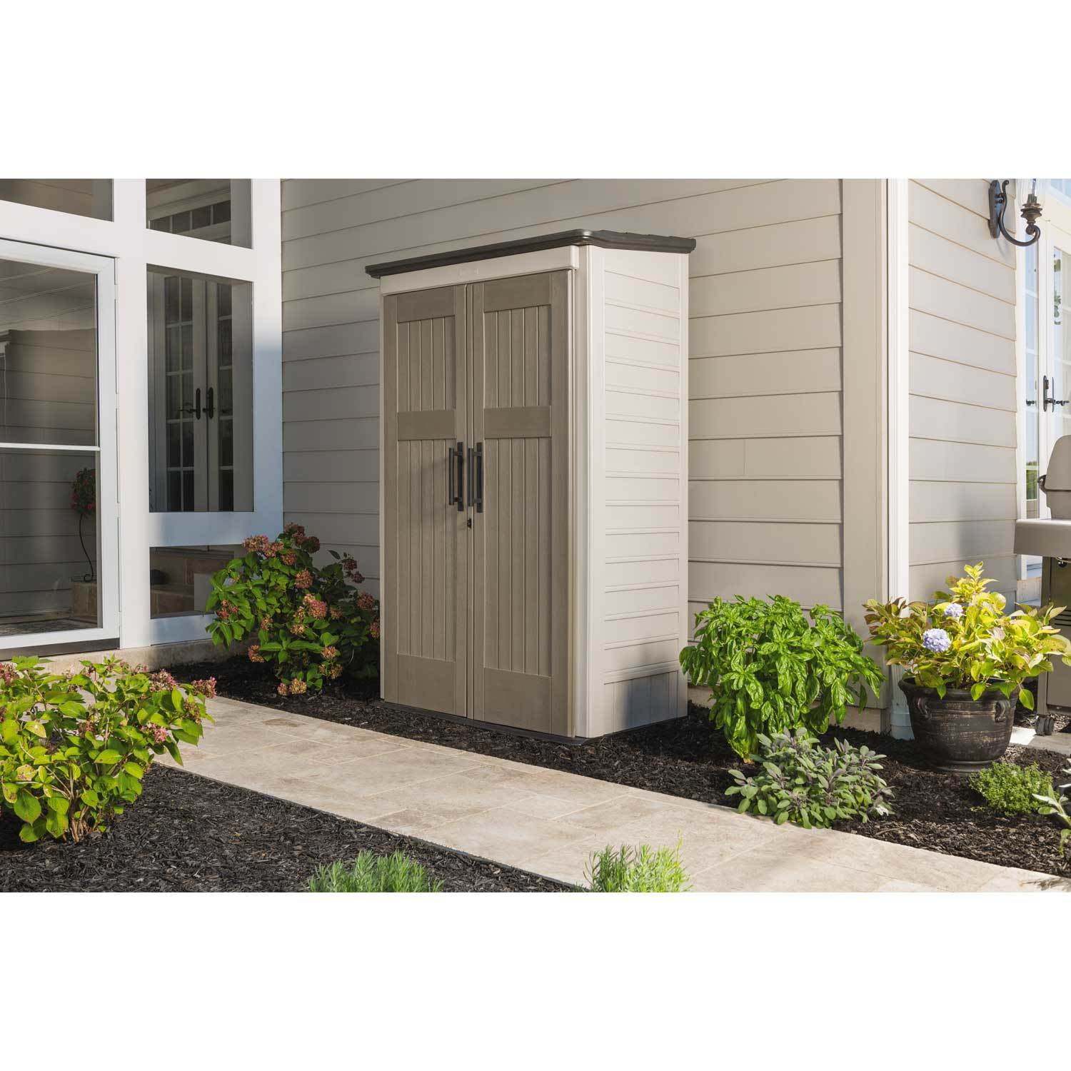 Outdoor Storage Shed, 52 Cu.Ft., Weather - Resistant, Lockable DoorsQuantumX Chargers