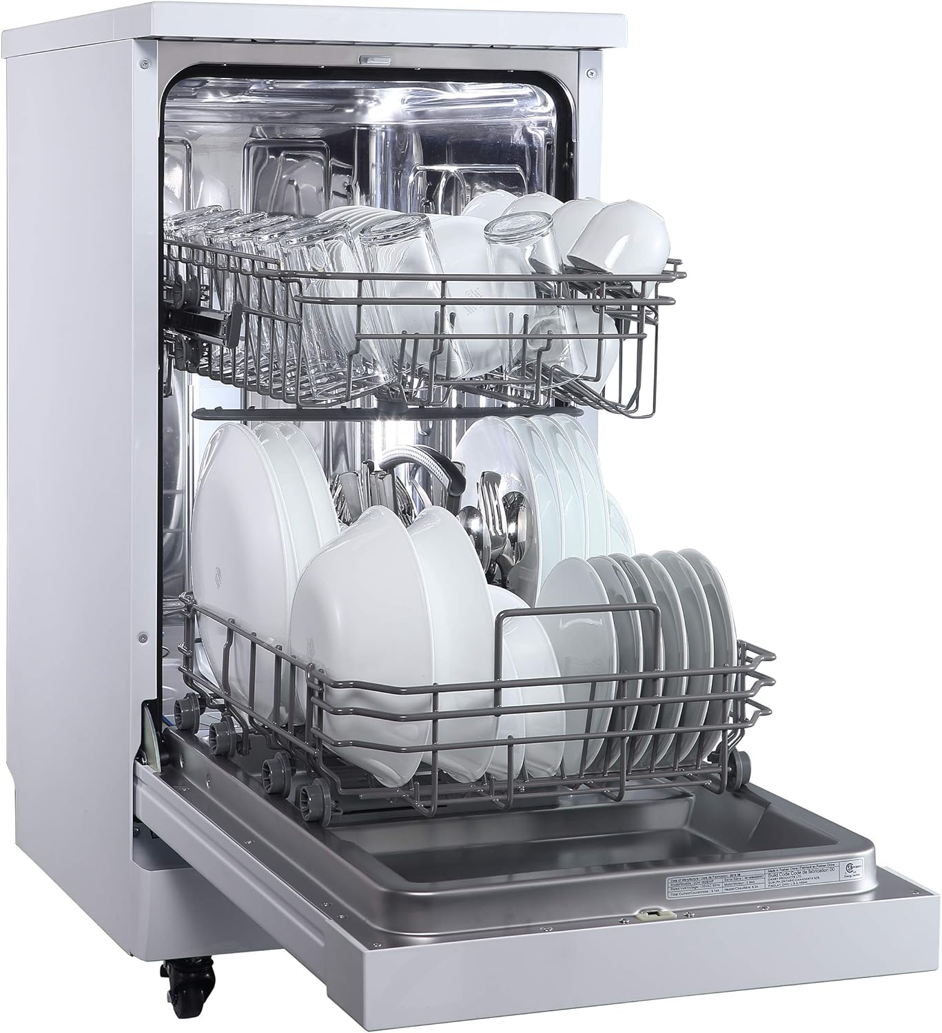 Portable Dishwasher, 18in Wide, 8 Place Settings Capacity, WhiteQuantumX Chargers