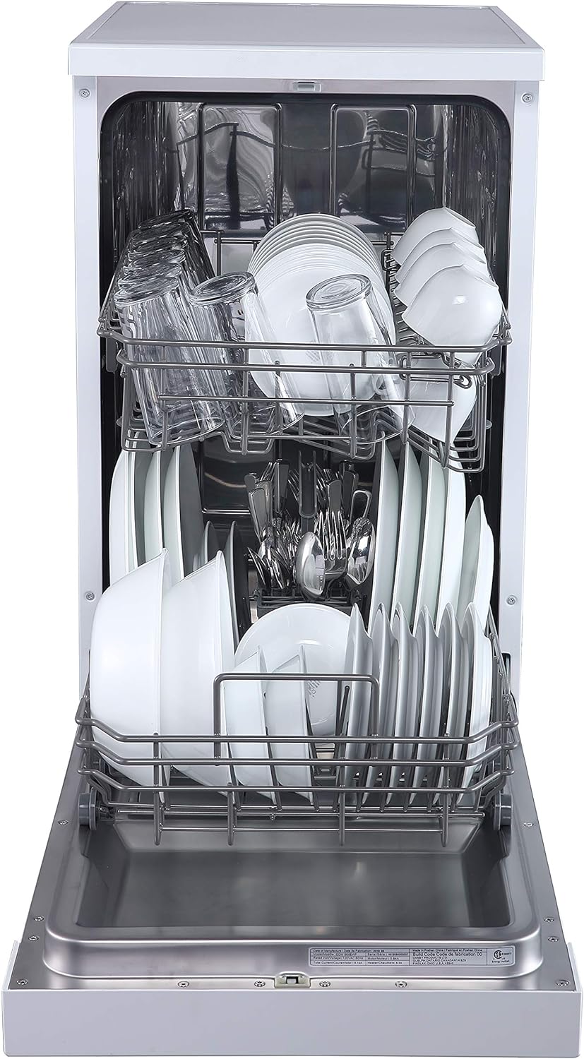 Portable Dishwasher, 18in Wide, 8 Place Settings Capacity, WhiteQuantumX Chargers