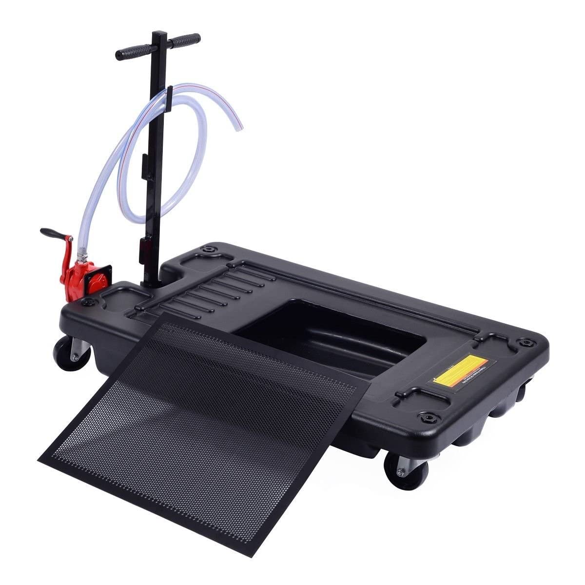 Portable Oil Drain Pan with Pump 17 Gallon Low Profile Oil Change Pan for Truck Car with 8' HoseQuantumX Chargers