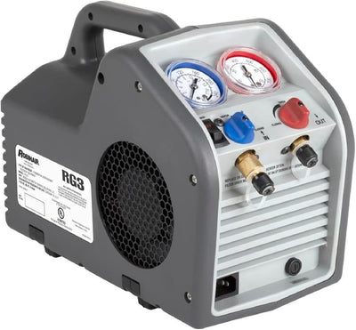 (Portable Refrigerant Recovery Machine 115V, 60Hz, for Both Liquid and Vapor Refrigerant, White - RobinairQuantumX Chargers