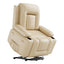 PU Leather Power Lift Recliner Chair With Massage and Heat, Adjustable Furniture for Back, Legs w/ 3 Positions, Usb Port, Side Pocket (Beige, 27 Seat Width+Cup Holders)QuantumX Chargers